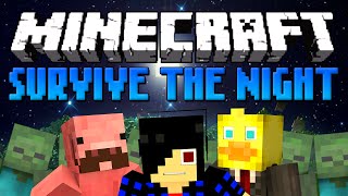 SURVIVE THE NIGHT Minecraft Minigame [upl. by Wallie]