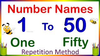 1 to 50 Numbers Names  NUMBER SPELLING 1  50  Numbers Name for kids  Numbers in Words numbers [upl. by Enibas]