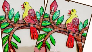 simple Bird wall hanging with cardboard craft cardboard craftWaste material pls likeamp subscribe 🙏 [upl. by Obadiah157]