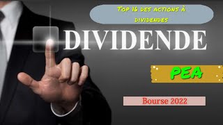 15 CRÉDIT AGRICOLE  TOP 16 ACTIONS A DIVIDENDES sur PEA pour etre RENTIER de la BOURSE en 2022 [upl. by Gery]