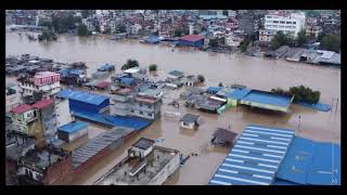 बाढीले डुबेको काठमाण्डौ उपत्यका Kusal bistaNepalkhabarSetopatiOnlinekhabar  drone ktm flood [upl. by Fontana]