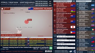 20210304 192835 UTC  M 80  Kermadec Islands New Zealand  Force Thirteen Earthquakes [upl. by Kenelm]