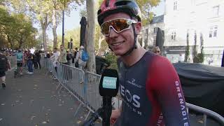 Kim Heiduk  Interview at the finish  Paris  Tours 2022 [upl. by Norene]