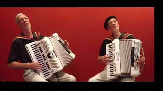 Virtual Accordion Duo Blues Jam Session Richard Noel [upl. by Longley]