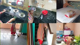 💁 Indian Mom daily morning house cleaning routine 🤷 home cleaning routine 💖 indian cleaning vlog [upl. by Clercq]