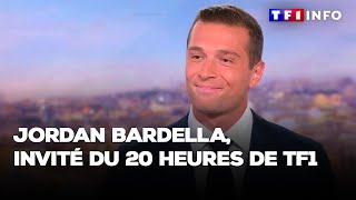 Le président du RN Jordan Bardella invité du 20 heures de TF1 [upl. by Anaiviv918]