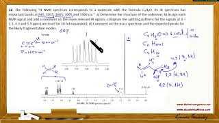 RMN  Determinar estructura a partir de espectro de RMN [upl. by Winson]
