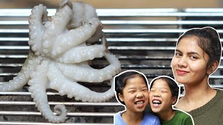 Octopus 미니화로 낙지 새우 쭈꾸미 TwinRoozi Family Mukbang 쌍둥이루지 가족 먹방 [upl. by Avon89]