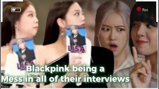 Blackpink being a mess in all of their interviews [upl. by Airetnuhs]