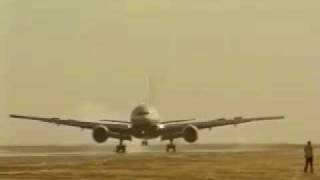 Boeing 777 Flight Test Crosswind Landing [upl. by Halyak]