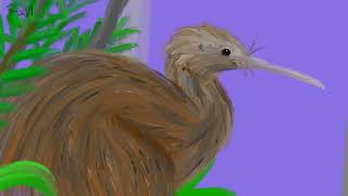 Southern Brown Kiwi 남섬 갈색키위 그리기 [upl. by Aseela]