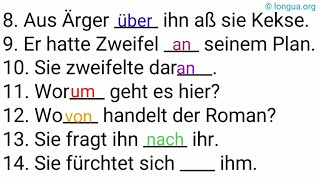 A1 A2 B1  Deutsch lernen Grammatik Test Deutsche Grammatik Verb Präsens unregelmäßig irregul [upl. by Irihs]