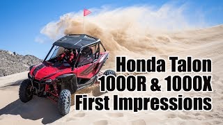 Honda Talon 1000R and 1000X Review First Impressions [upl. by Sorcim545]