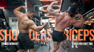 SHOULDERS  BIS w THANOS  KOREA VLOG PART TWO [upl. by Okoyk]