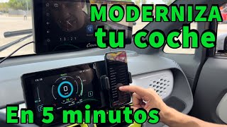 MODERNIZA TU COCHE EN 5 MINUTOS CON APPLE CAR PLAY ANDROID AUTO WHATSAPP CON CARPURIDE MOTORK [upl. by Danice]