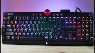 AOC AGON AGK700 review de un teclado mecánico con todo lo que necesitas para arrasar ingame [upl. by Naihtsirc]