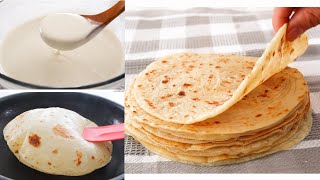 5 Minutes Ready Quick and Easy flatbread made with Batter No Kneading No Oven [upl. by Ahsemo]