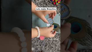 DIY Brooches😍 anshicreations shorts youtubeshorts diy brooches craftdiy badges ​viral art [upl. by Oirramed]