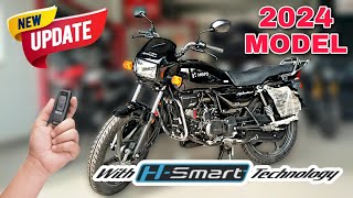 Hero Splendor Plus Bs6 2024 Model Black Colour  Review  New Features  Price  Mileage  Top Speed [upl. by Noxin279]