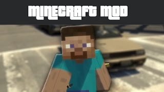 GTA 4 MINECRAFT STEVE MOD   GTA 4 Mod Tanıtımları  GTA IV PC Mods [upl. by Adyht]