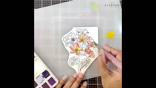 Watercolor flower techniques with bergenia builder [upl. by Verene1]