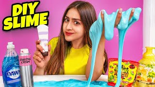 Making SLIME using ONLY household ingredients [upl. by Yajnas]