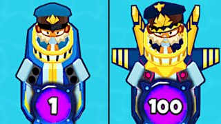 Level 1 Vs MAX Level 100 SUBMARINE Paragon Bloons TD 6 [upl. by Mindy]