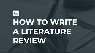 How to Write a Literature Review [upl. by Selegna]