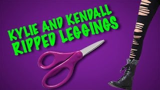 Kylie And Kendall Ripped Leggings  DIY Ep 1 [upl. by Irollam]