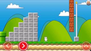 Cat Mario HD  Super Cat World  Syobon Action  Get Passed Level 1 1 and 2 2 [upl. by Routh640]