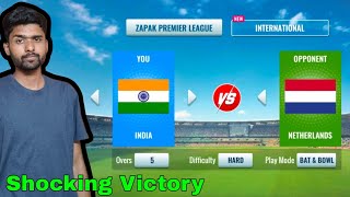 India Vs Netherlands 5 Over Classic Match Gameplay With Facecam amp Hindi Commentary [upl. by Atsirk]