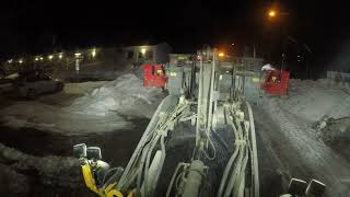 Ice ripping and spreading some sand on school parkinglot [upl. by Ariay]