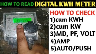 HOW TO CHECK DIGITAL ELECTRIC METER READINGKWH METER READING [upl. by Inessa]