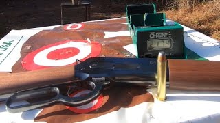 4590 WCF 1886 Winchester Shooting 405 grain hard lead bullets 2255 fps [upl. by Hbahsur739]