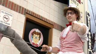 Crazy Hot Dog Vendor at Reading Phillies [upl. by Suiradal]