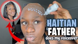 My HAITIAN Dad Does My WIG Tutorial Voiceover 😂  Ft Alimice Hair amp Duvolle [upl. by Jt606]