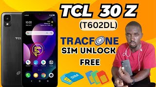 TCL 30 Z T602DL Sim Unlock Free  TCL Network Unlock  Tracfone Carrier unlock  Invalid Sim [upl. by Fawnia]