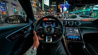 LATE NIGHT 2024 AMG C43 POV DRIVE IN TORONTO [upl. by Nerrad]