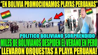 ES UNA LOCURA CIENTOS DE BOLIVIANOS DESPIDEN EL VERANO EN PLAYAS PERUANAS CON ORQUESTAS Y BANDERAS [upl. by Retrac]