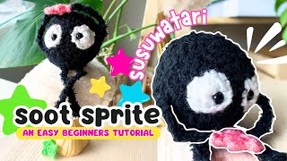 EASY Crochet Amigurumi Tutorial Soot Sprite  Susuwatari Amigurumi Free Pattern for Beginners [upl. by Wendolyn]