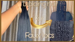 HOW TO  LONG BOHEMIAN FAUX LOCS USING BRAIDING HAIR  NO CROCHET NEEDLE  TOSTOS TV [upl. by Pansir]