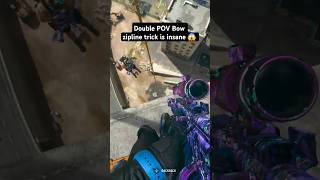 Double POV Bow zipline trick is insane 😱 callofduty warzone warzoneclips crossbowmike [upl. by Oinotnas612]