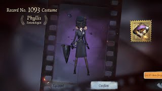 Identity V  SUCH A UNIQUE SKIN FOR A UNIQUE CHARACTER  Entomologist “Phyllis” Gameplay [upl. by Mich]