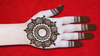 Simple and easy mehndi design  stylish front hand mehndi design  mehandi ka design  mehndi design [upl. by Alokin629]