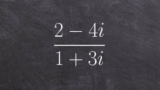 Algebra 2  Simplifying complex numbers rational expression 24i  13i [upl. by Nailliw305]