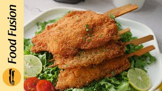 Crispy Chicken Skewers Recipe by Food Fusion Ramzan Special Recipe [upl. by Airdnas]