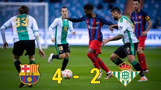 Real Betis vs FC Barcelona 24 Spanish Super Cup Semi Final 2023 FULL Match [upl. by Anoiek187]