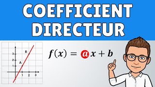 Comment calculer le COEFFICIENT DIRECTEUR dune droite   Outils mathématiques [upl. by Adriane707]