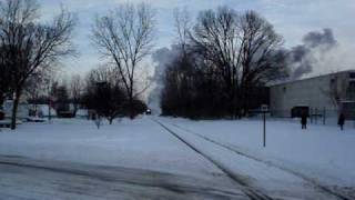 Owosso  Track Speed  1225 Steam Engine Train  December 20  West King Street Crossing [upl. by Berti]