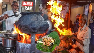 50₹ Only  Mangeram ji ki Fire Wale Chole Kulche HARIDWAR  Dal amp Chole Chaat  Street Food India [upl. by Chiang]